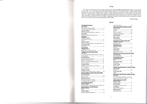 Čítanka k Přehledu české literatury 20. století obsah